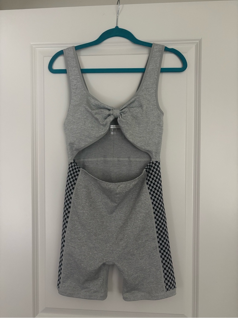 Checkered grey jumpsuit